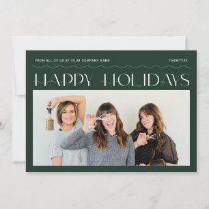 Happy Holidays Group Photo Corporate Holiday Card