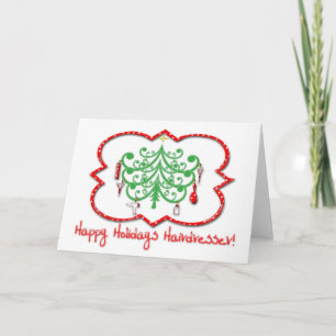 Happy Holidays Hairdresser Holiday Card