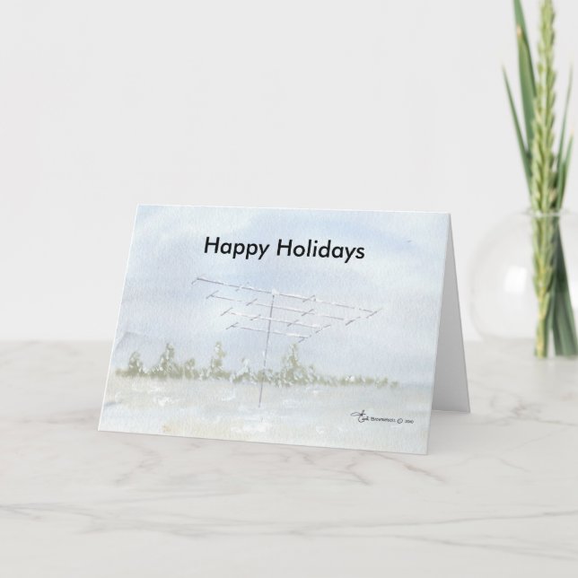 Happy Holidays Ham Greeting Holiday Card (Front)