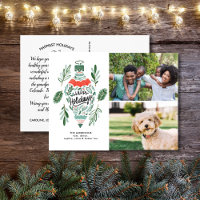 Happy Holidays Hand Drawn Ornament 2 Photos