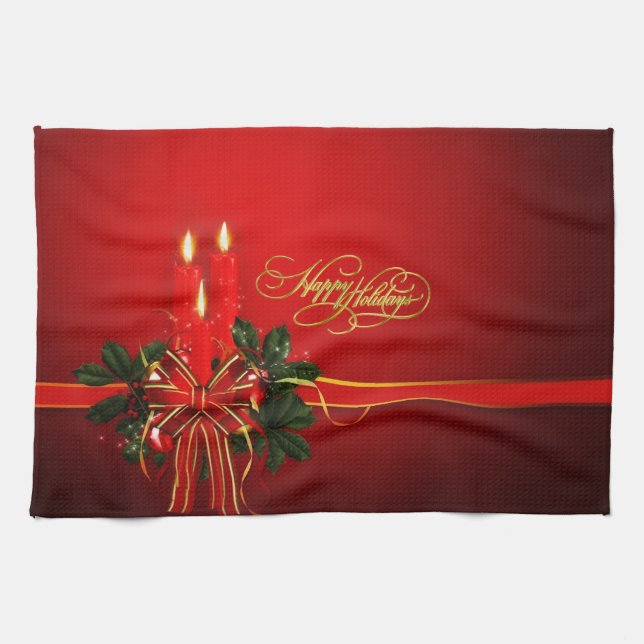 Happy Holidays Hand Towel (Horizontal)