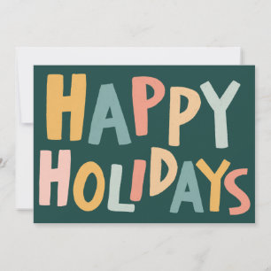 HAPPY HOLIDAYS Handmade Custom Christmas Card