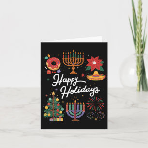 Happy Holidays Hanukkah Feliz Navidad Christmas Kw Card