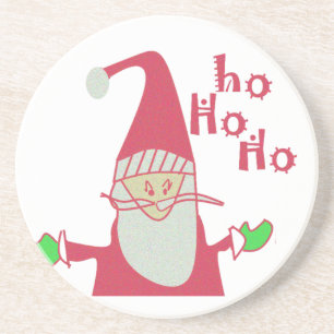 Happy Holidays Ho Ho Ho Merry Christmas Coaster