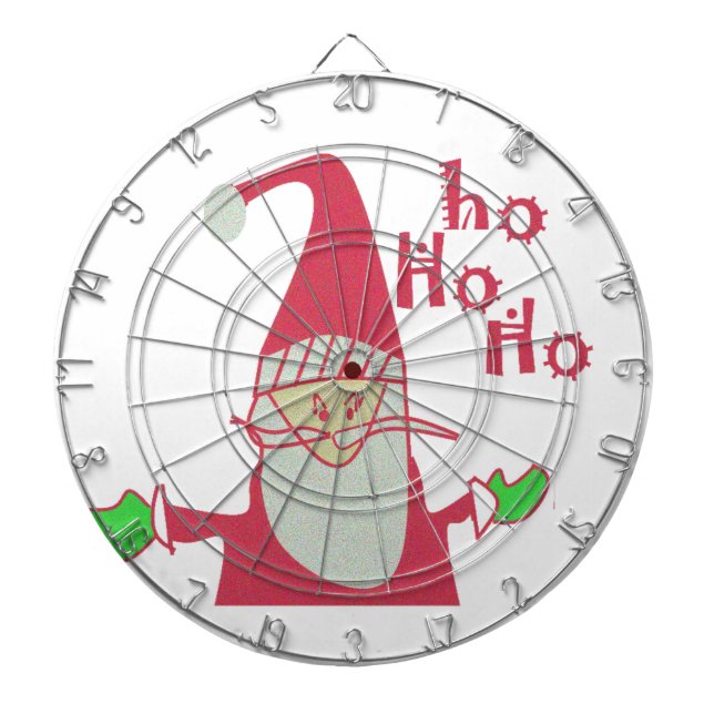 Happy Holidays Ho Ho Ho Merry Christmas Dartboard (Front)