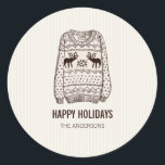 Happy Holidays Holiday Essentials Sticker<br><div class="desc">Personalise the custom text above. You can find additional coordinating items in our "Winter Holiday Essentials" collection.</div>