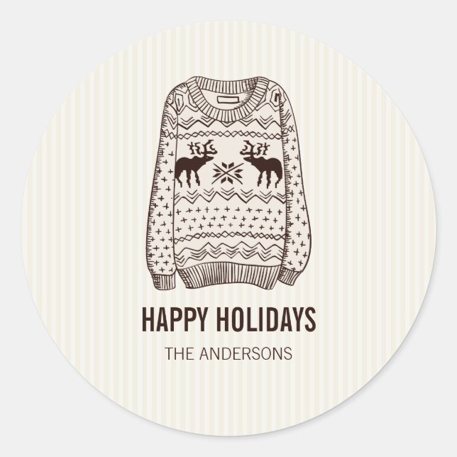 Happy Holidays Holiday Essentials Sticker (Front)