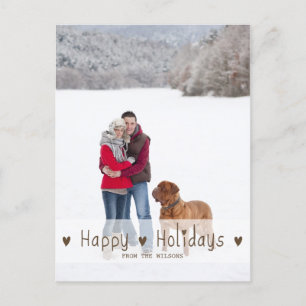 HAPPY HOLIDAYS HOLIDAY PHOTO POSTCARD