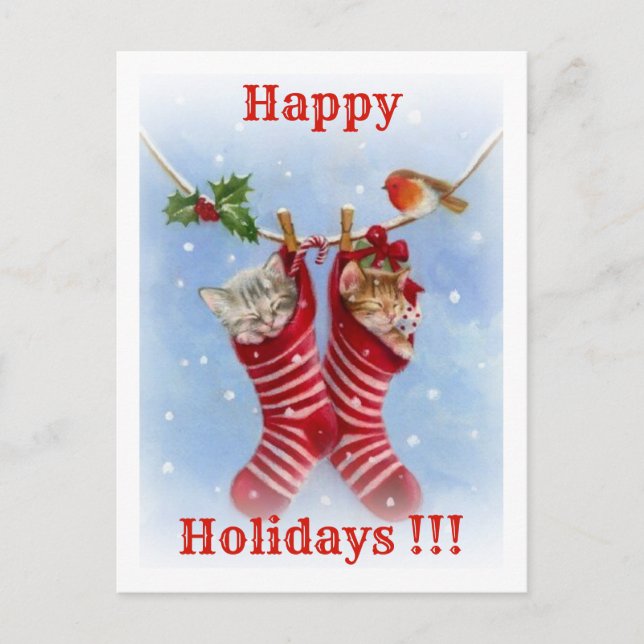 Happy Holidays !!! Holiday Postcard (Front)