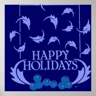 Happy Holidays Holly Poster