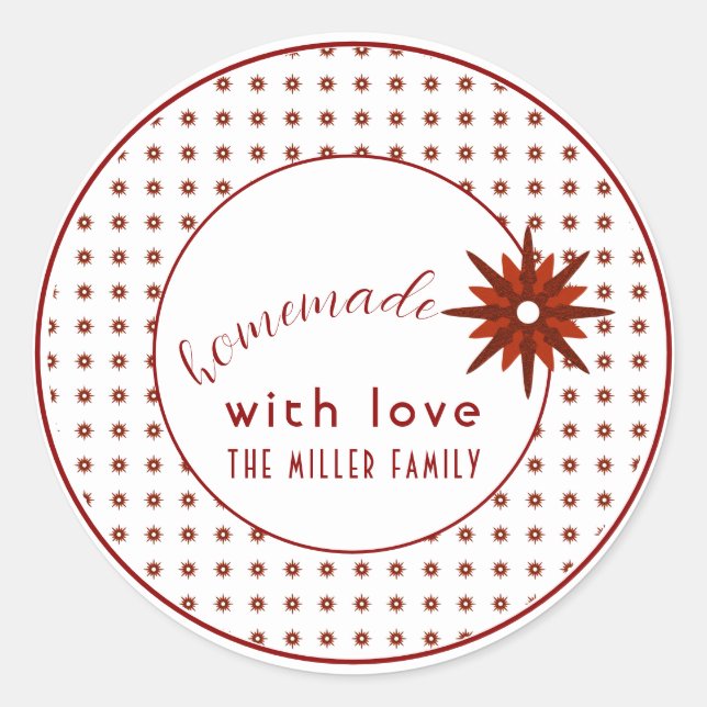 Happy Holidays Homemade Food Holiday Baking Classic Round Sticker (Front)