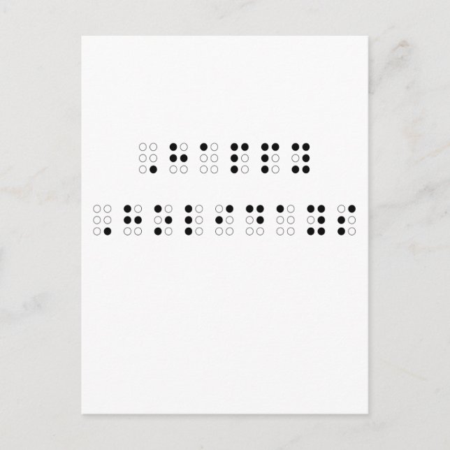 Happy Holidays in Braille Holiday Postcard (Front)
