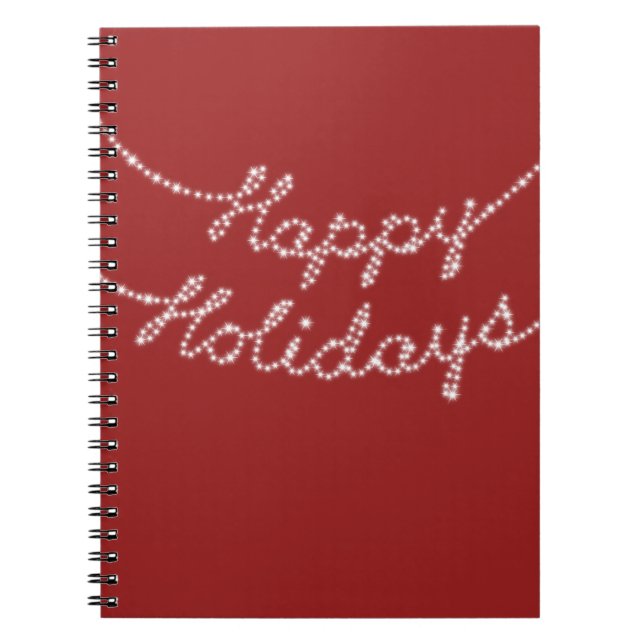 Happy Holidays in Twinkle Lights Notebook (Front)