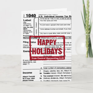 Happy Holidays Income Tax Form  Holiday Card