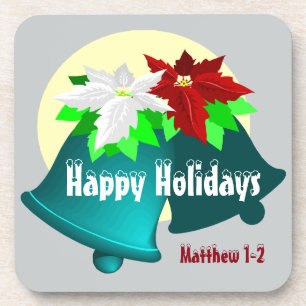Happy Holidays Jingle Bells Customise It Coaster