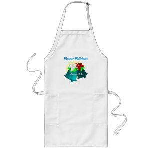 Happy Holidays Jingle Bells Customise It Long Apron