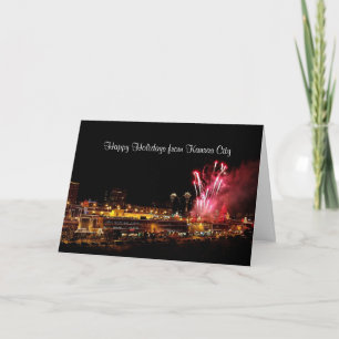 Happy Holidays Kansas City Plaza Fireworks, Lights Holiday Card