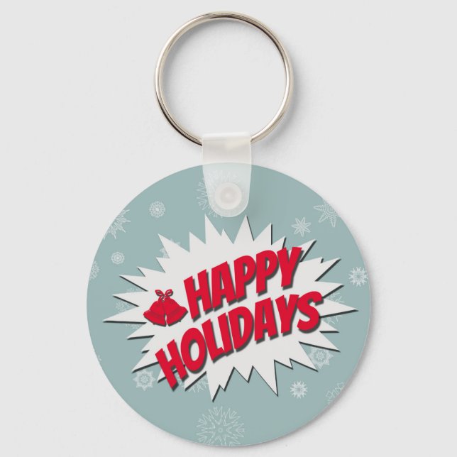 Happy Holidays Key Ring (Front)