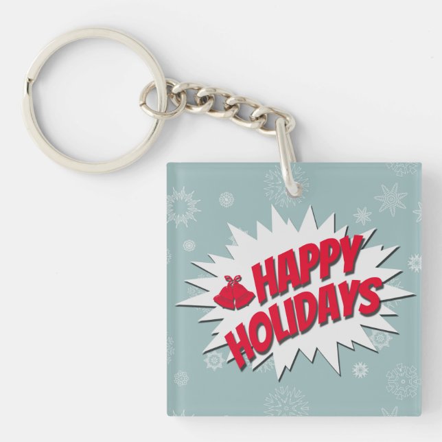Happy Holidays Key Ring (Front)
