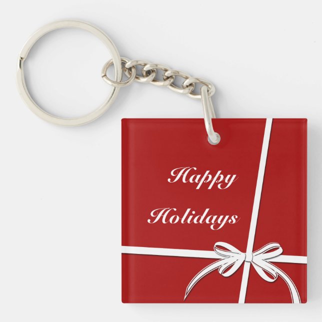 Happy Holidays Key Ring (Front)