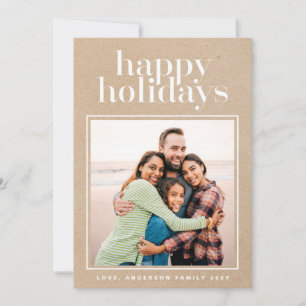 Happy Holidays KRAFT Christmas Holiday Card