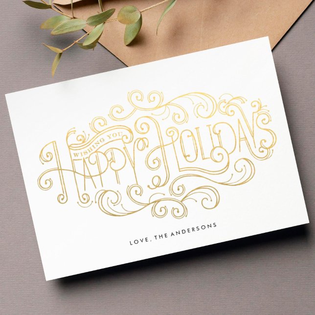 Happy Holidays Lettering Christmas Card (Creator Uploaded)