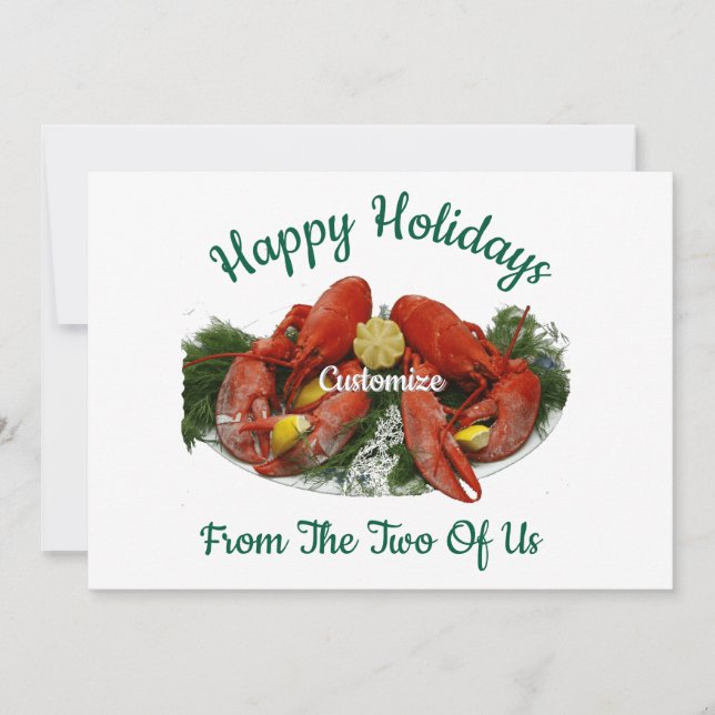 Happy Holidays Lobster Dinner Thunder_Cove Invitation (Front)