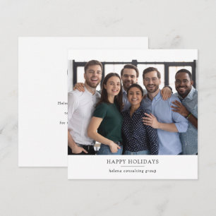 Happy Holidays Logo Corporate Christmas Photo Holiday Card