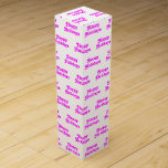 "Happy Holidays" magenta pink white Holiday Gift Wine Box<br><div class="desc">"Happy Holidays" magenta pink white Holiday Gift wine Box</div>