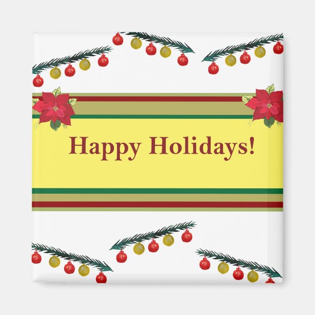 Happy Holidays Magnet (Front)