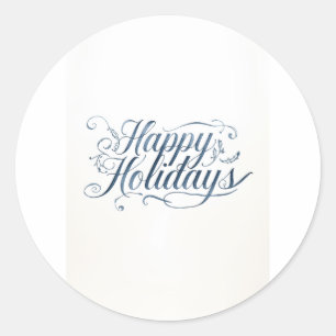 Happy Holidays Merry Christmas Family New Year Classic Round Sticker