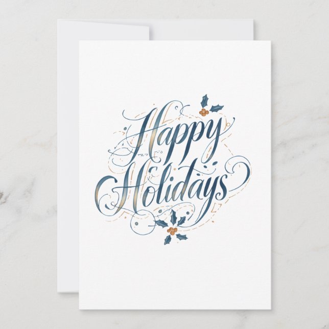 Happy Holidays Merry Christmas Family New Year Holiday Card (Front)