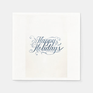 Happy Holidays Merry Christmas Family New Year Napkin