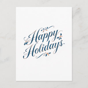 Happy Holidays Merry Christmas Family New Year Postcard