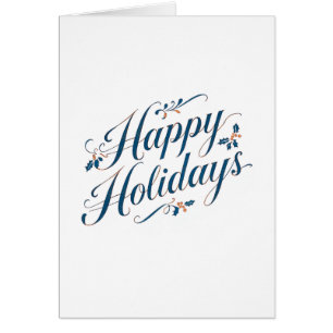 Happy Holidays Merry Christmas New Year Card