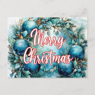 Happy Holidays Merry Christmas Postcard