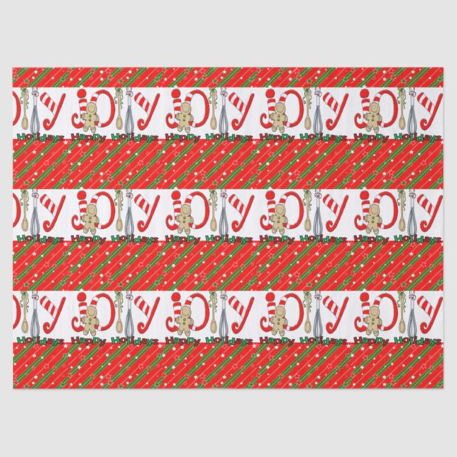 Happy Holidays Merry Christmas Tissue Paper (Front)