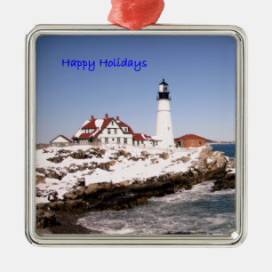 Happy Holidays Metal Tree Decoration