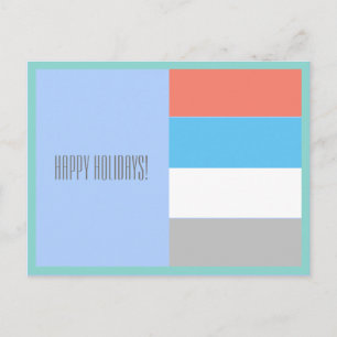Happy Holidays Minimalism Geometry Postcard