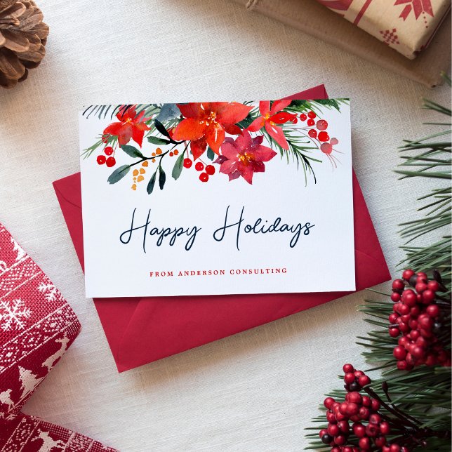 Happy Holidays Modern Business Holiday Card (Creator Uploaded)