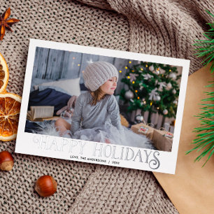 Happy Holidays Modern Calligraphy one photo