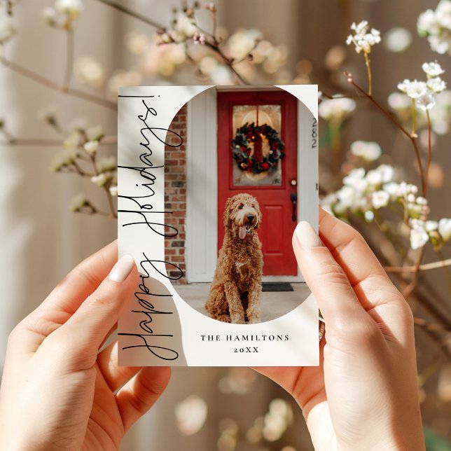 Happy Holidays Modern Minimalist Card (Creator Uploaded)