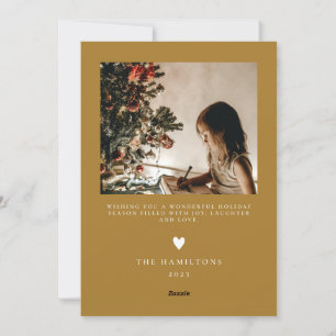 Happy Holidays Modern Minimalist Gold Card