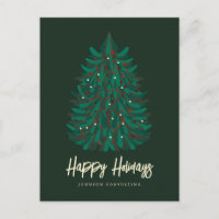 Happy Holidays Modern Simple Christmas Tree