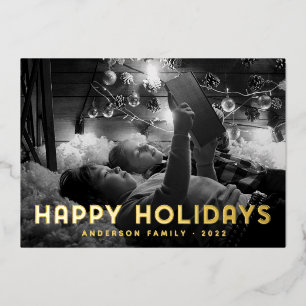 Happy Holidays Modern Simple Typography