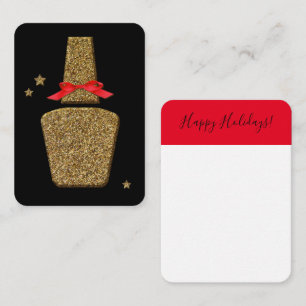 Happy Holidays nail SALON - Your Logo + Text Note Card