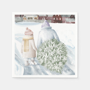 Happy Holidays Napkin