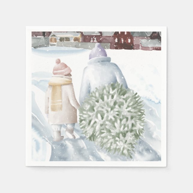 Happy Holidays Napkin (Front)