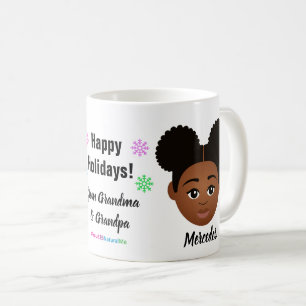 Happy Holidays Natural Hair Coffee Mug