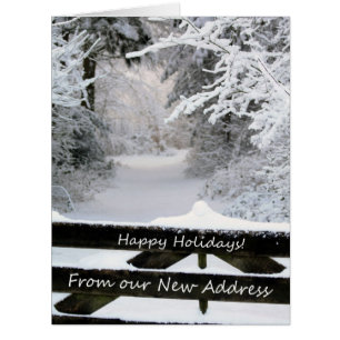 Happy Holidays - New Address Christmas Card